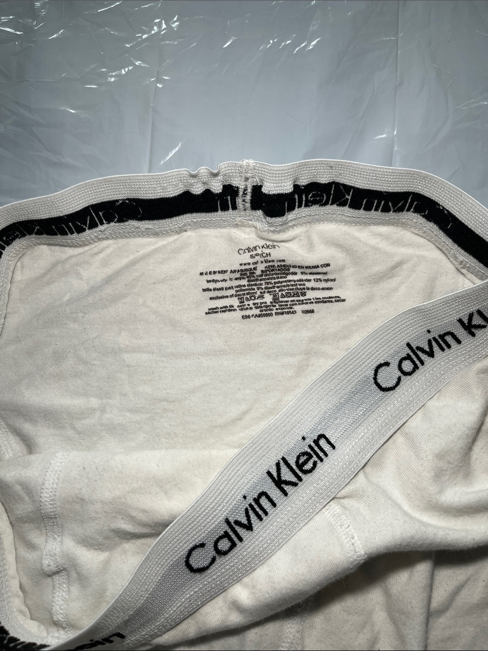 Calvin Klein White Men's Cotton Boxer Briefs with Logo Waistband - Picture 2 of 7